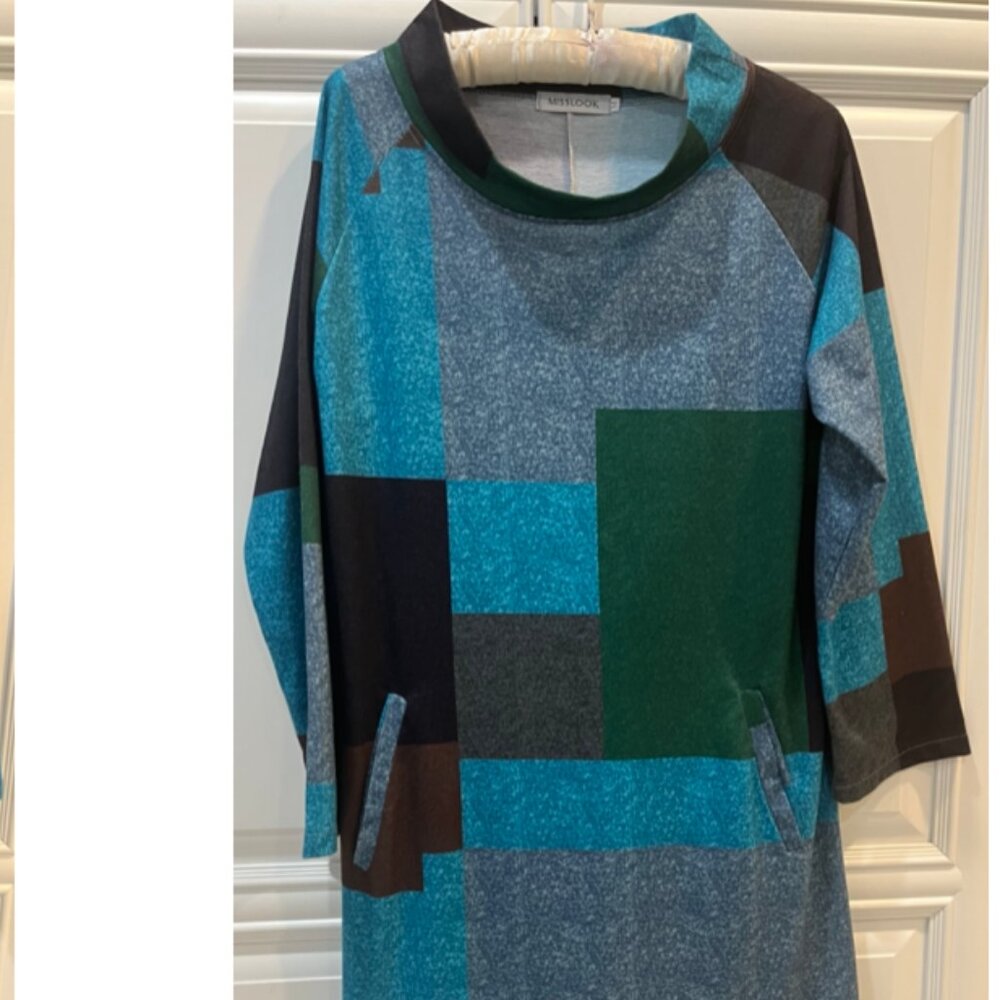 Miss Look Color Block Dress